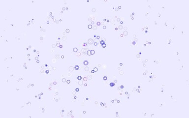 Light Pink vector background with bubbles.