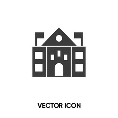 Embassy vector icon. Modern, simple flat vector illustration for website or mobile app.City hall building symbol, logo illustration. Pixel perfect vector graphics	