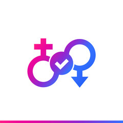 Obraz premium sex icon with gender symbols