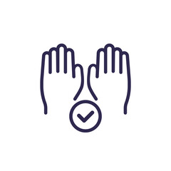 clean hands icon, hygiene, washing hands vector