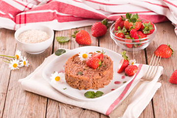Strawberry risotto.