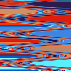 Abstract fluid waves red and blue cables
