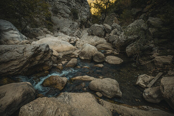 waterfall in the goynuk canyon in Turkey