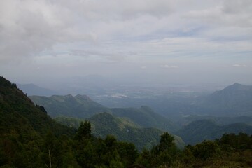 view from the top of a hill