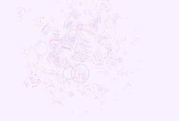 Light Blue, Red vector layout with circles, lines, rectangles.