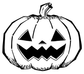 モノクロのジャックオランタン