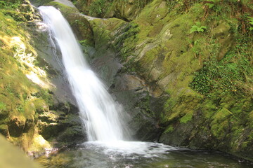 Fototapeta na wymiar Dol Goch Waterfalls in long exposure