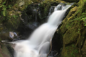 Fototapeta na wymiar Dol Goch Waterfalls in long exposure