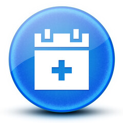 Add new schedule eyeball glossy elegant blue round button abstract