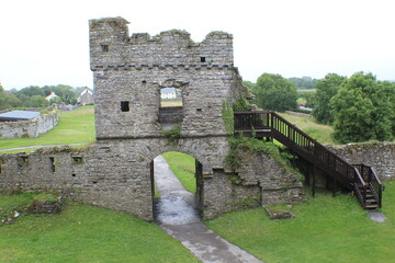 Fototapeta na wymiar Carew Castle Ruins Wales