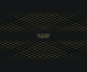 Naklejka premium Premium background. Abstract luxury pattern. Gold glitter stripes background. Abstract gold line texture. Black pattern vector illustration.