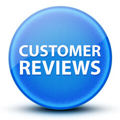 Customer Reviews eyeball glossy elegant blue round button abstract