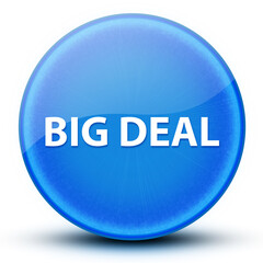 Big Deal eyeball glossy elegant blue round button abstract