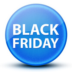 Black Friday eyeball glossy elegant blue round button abstract