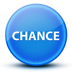 Chance eyeball glossy elegant blue round button abstract