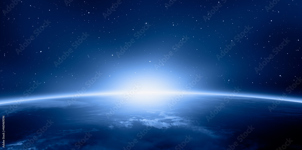Canvas Prints planet earth with a spectacular sunset 
