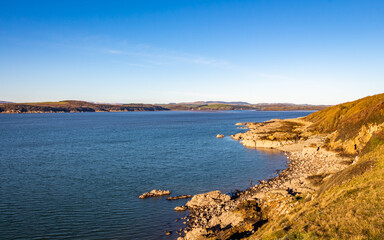 A view of Kirkcudbright Bay and the Dee estuary from Torrs Point, Scotland