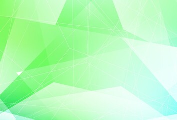 Light Green vector layout with lines, triangles.
