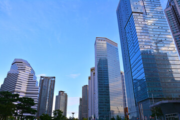 서울 용산역 주변의 빌딩가 풍경