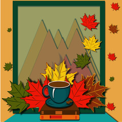 a series of illustrations dedicated to autumn