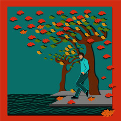 a series of illustrations dedicated to autumn