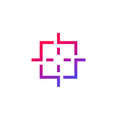 crosshair vector, square shape