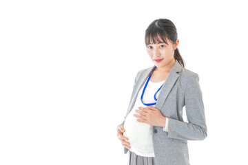 妊娠中の若いビジネスウーマン