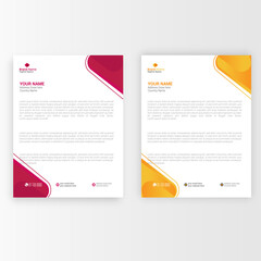 Corporate Creative Modern Letterhead Bundle Design. Template Design.