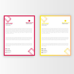 Corporate Creative Modern Letterhead Bundle Design. Template Design.