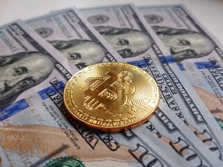 bitcoin money dollars and coins wallpaper
