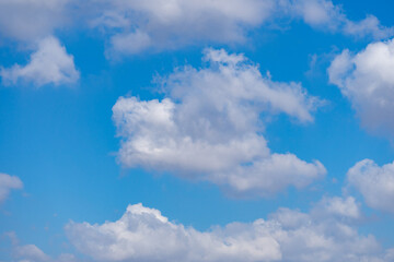 Daylight heavy clouds with blue sky