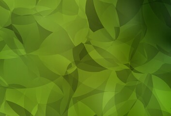 Light Green, Yellow vector shining triangular backdrop.