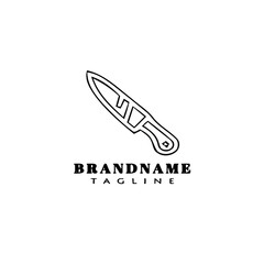 knife cartoon logo icon design template vector