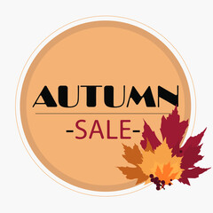 illustration of a burning sign sale autumn