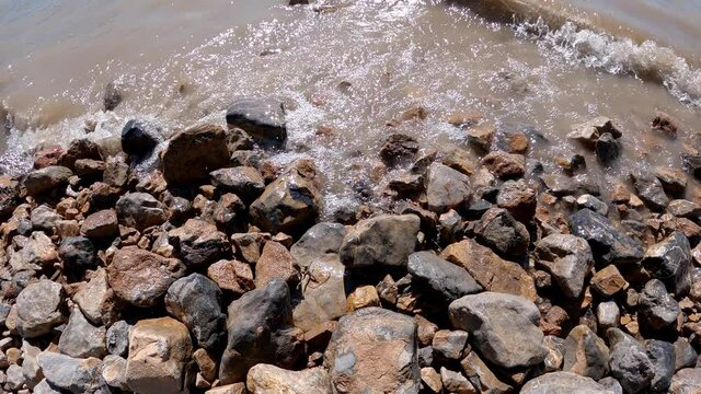 The shore of the Charvak reservoir in Uzbekistan