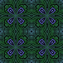 abstrcat seamless blue green geometric pattern