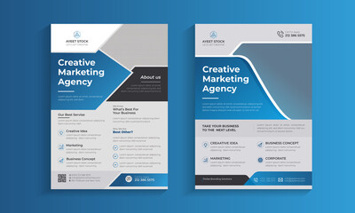 Professional corporate or business flyer design template Premium Vector
