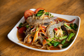 Somtam with Fresh Shrimp