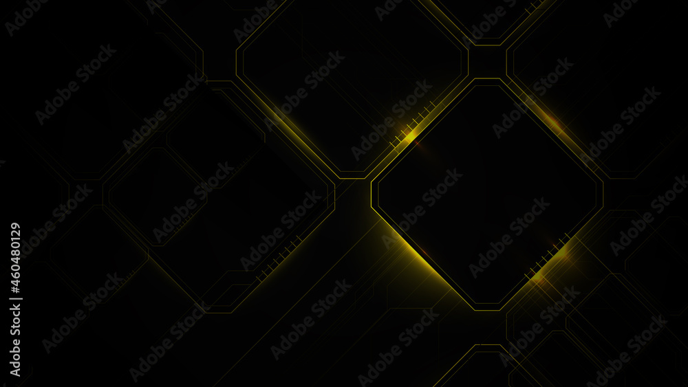 Fototapete cpu chip on motherboard. abstract computer processor chip background. vector illustration