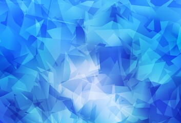 Obraz premium Light BLUE vector abstract polygonal background.