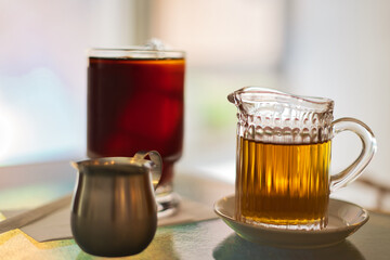 コーヒーとミルクとシロップ