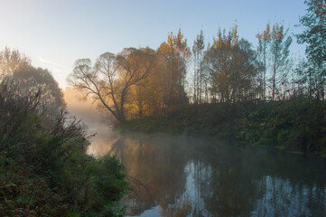 Early morning on the Oktyabrskaya river