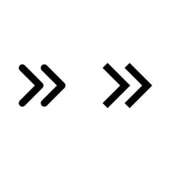 Fast forward double right arrows icon