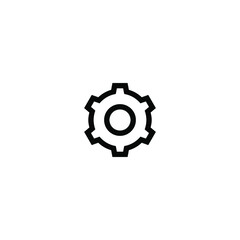 Settings gear icon isolated on white background vector