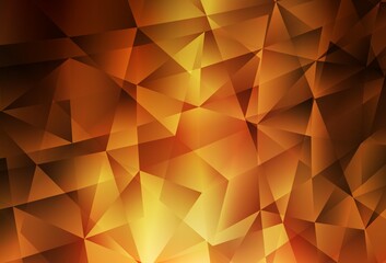 Fototapeta premium Dark Orange vector abstract mosaic pattern.
