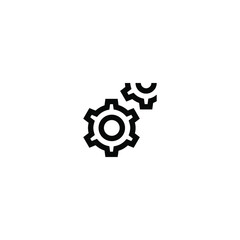 Obraz premium Settings gear icon isolated on white background vector