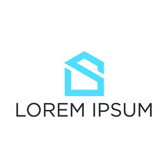 Letter S real estate logo design