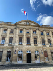 Fototapeta na wymiar Perron de l'hôtel de ville de Bordeaux, palais Rohan, Gironde