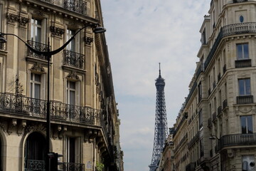 Tour Eiffel et immeubles parisiens. Paris.