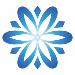 flower, gradient isolated on white background, radial design element, flat illustration, icon
